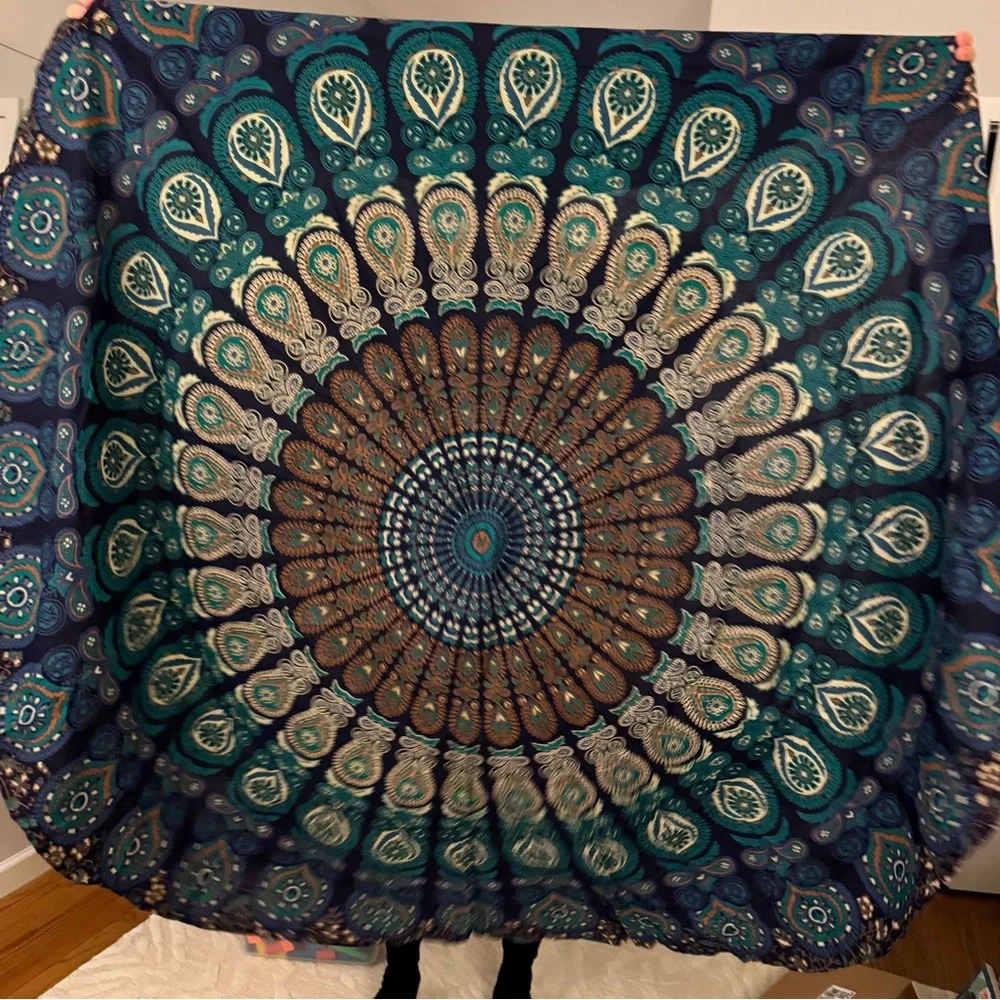NIP Mandala Tapestry Boho Wall Decor Circle Blanket! Beach Dorm Picnic